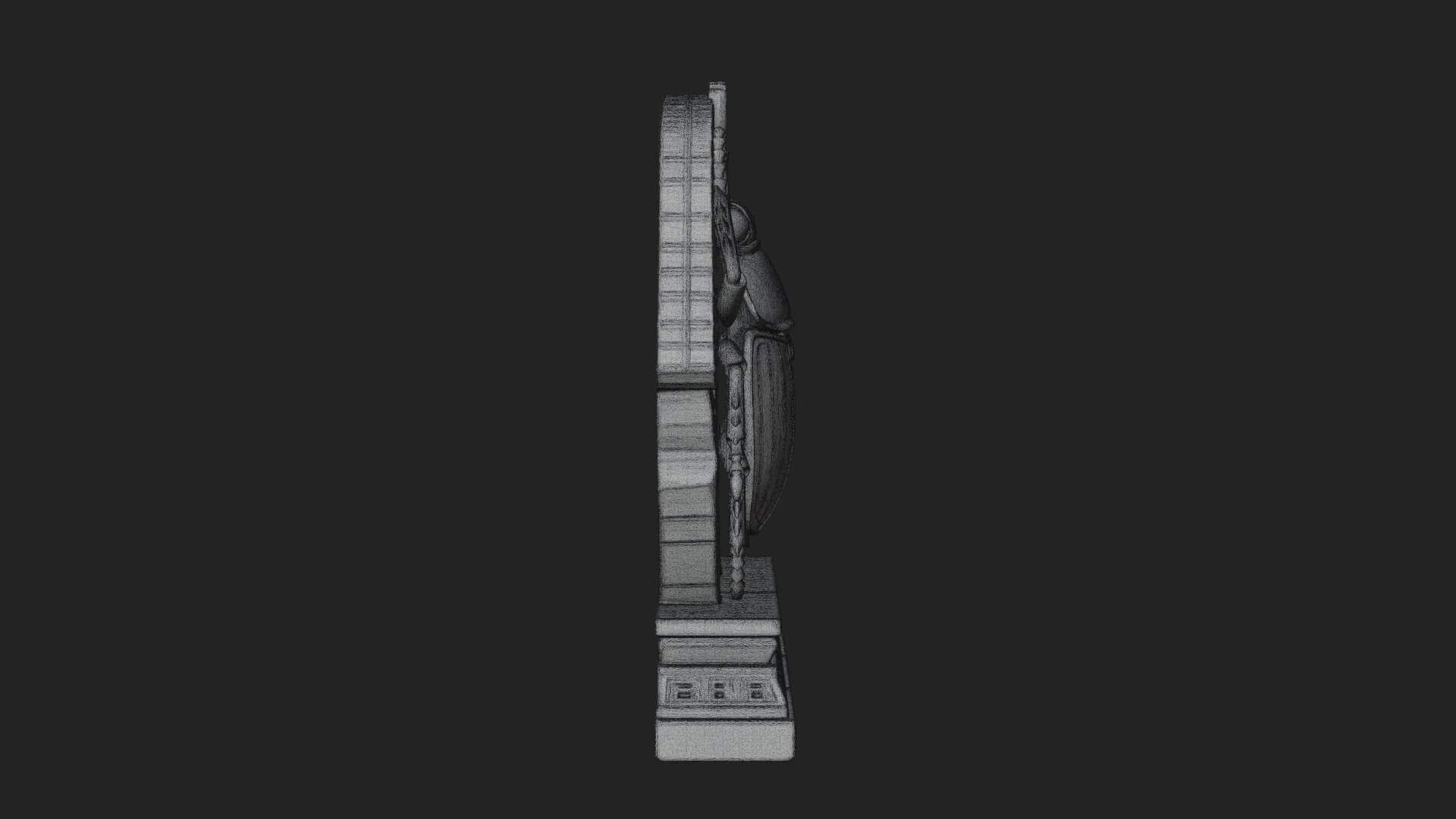 Egyptian Scarab Wall Plaque Design 13 3D Print Model 3D Model