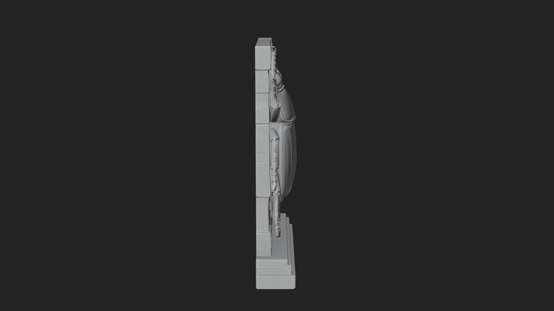 Egyptian Scarab Wall Plaque Design 14 3D Print Model 3D Model