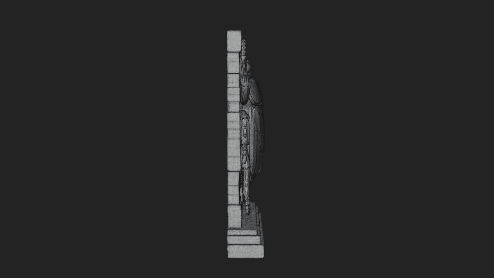 Egyptian Scarab Wall Plaque Design 14 3D Print Model 3D Model