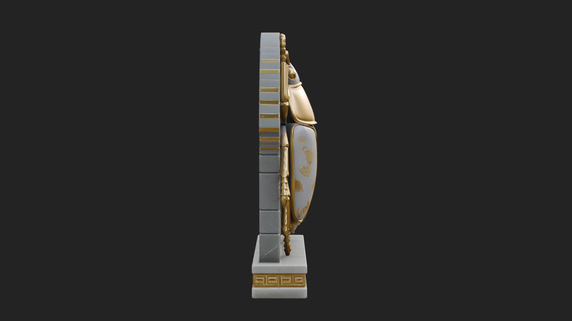 Egyptian Scarab Wall Plaque Design 15 3D Print Model 3D Model