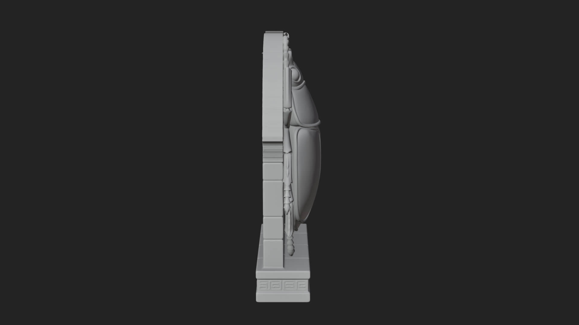 Egyptian Scarab Wall Plaque Design 15 3D Print Model 3D Model