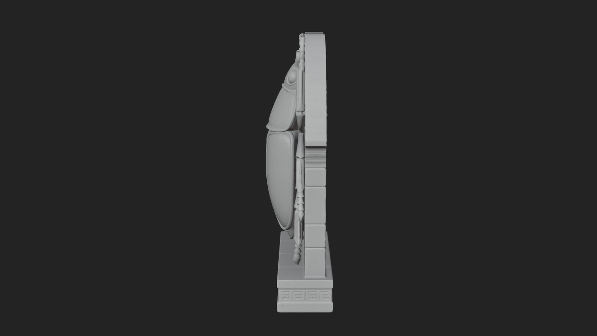 Egyptian Scarab Wall Plaque Design 15 3D Print Model 3D Model