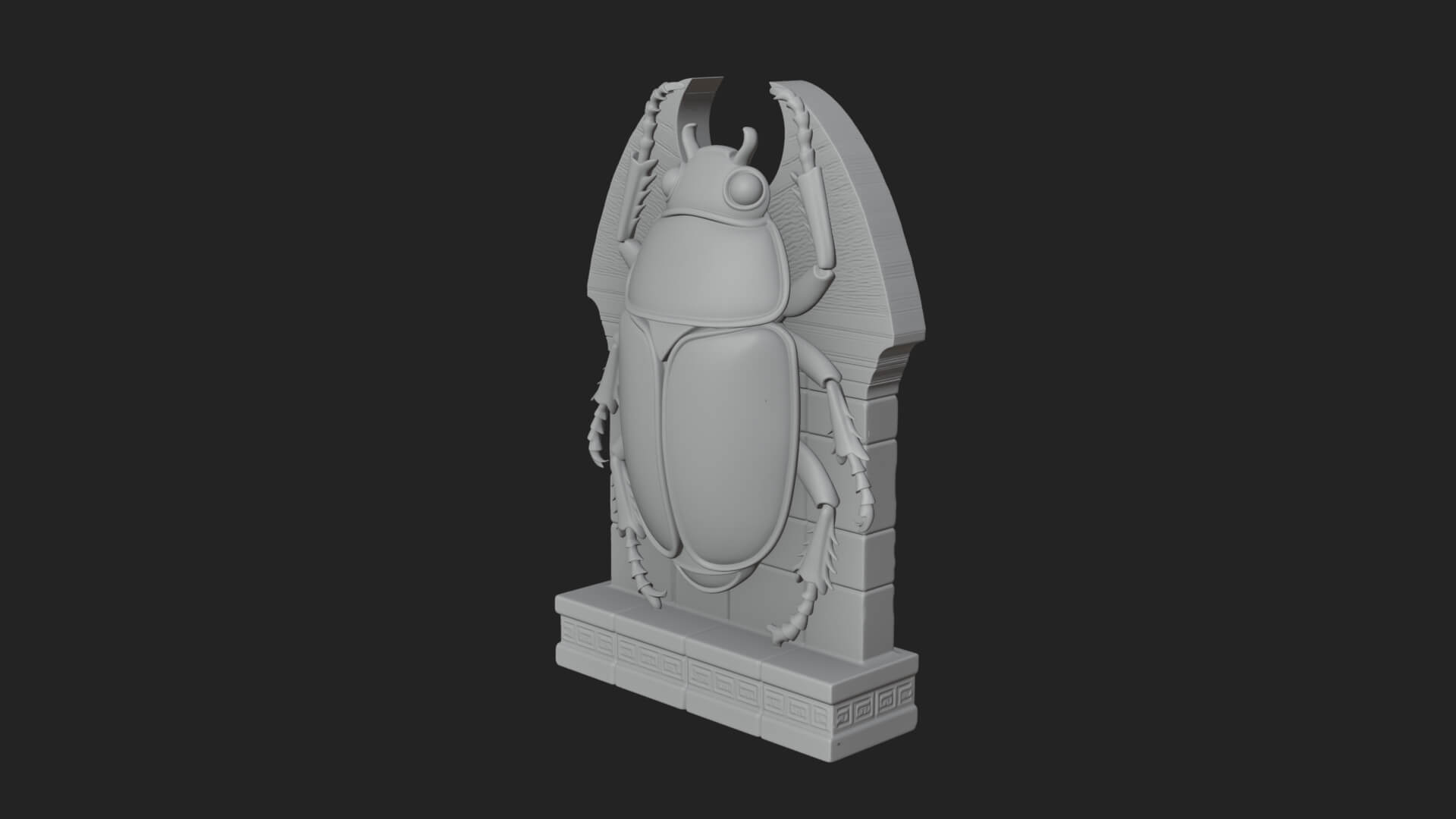 Egyptian Scarab Wall Plaque Design 15 3D Print Model 3D Model