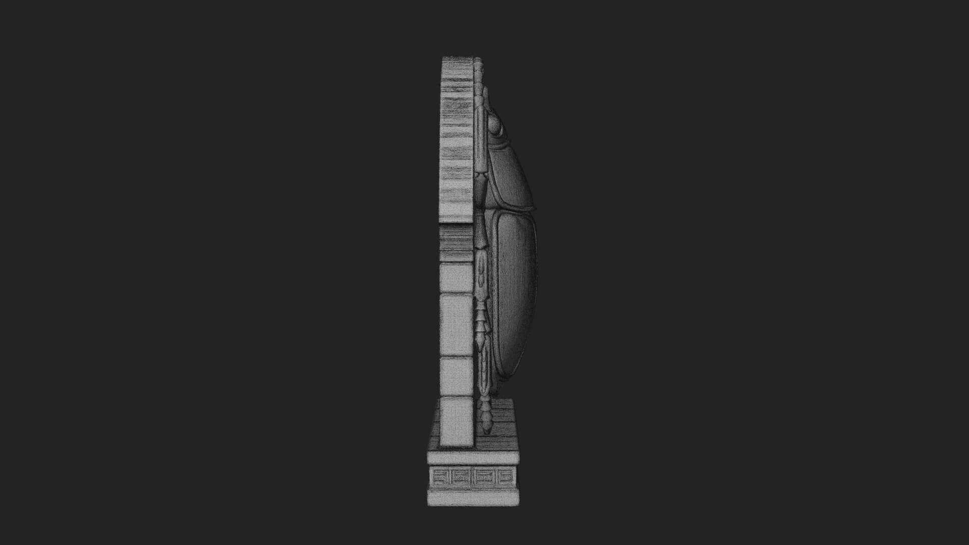Egyptian Scarab Wall Plaque Design 15 3D Print Model 3D Model