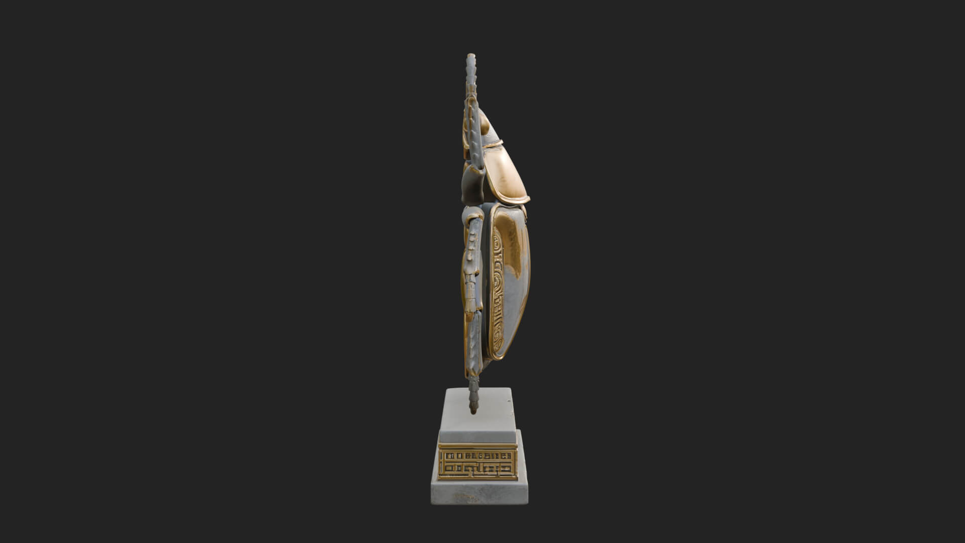 Egyptian Scarab Wall Plaque Design 16 3D Print Model 3D Model