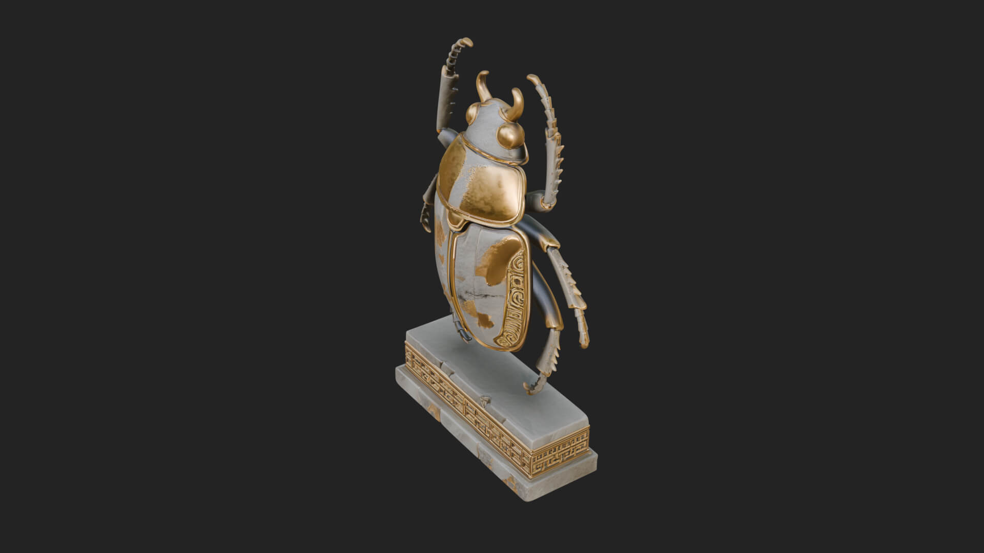 Egyptian Scarab Wall Plaque Design 16 3D Print Model 3D Model