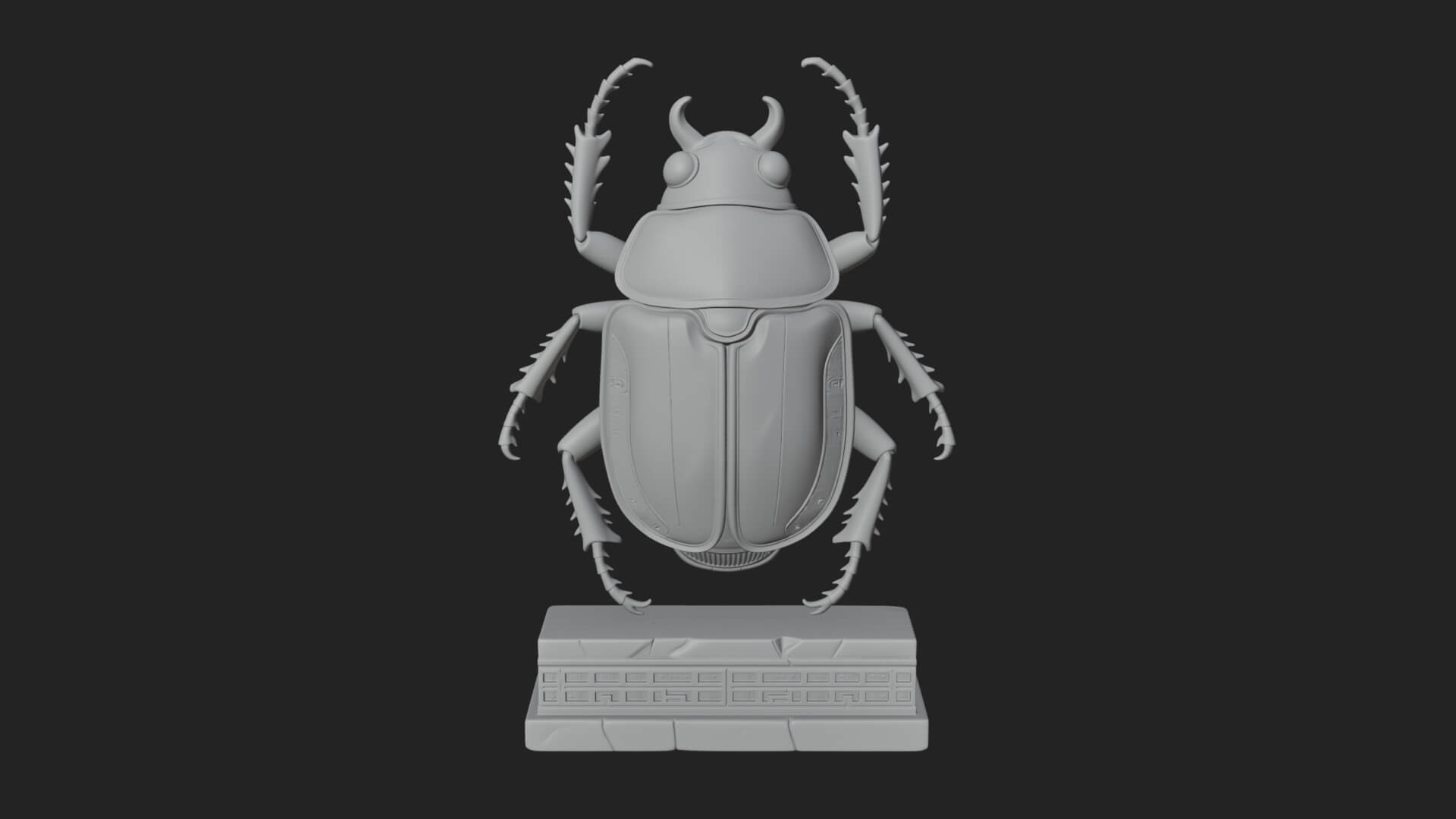 Egyptian Scarab Wall Plaque Design 16 3D Print Model 3D Model