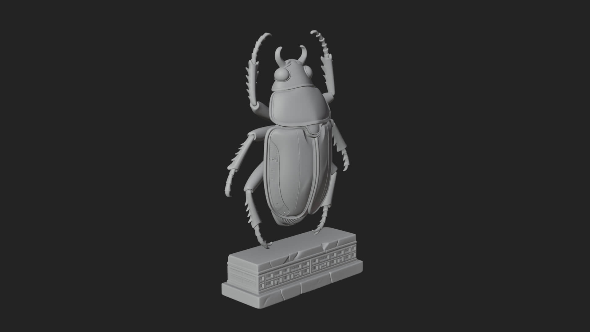 Egyptian Scarab Wall Plaque Design 16 3D Print Model 3D Model