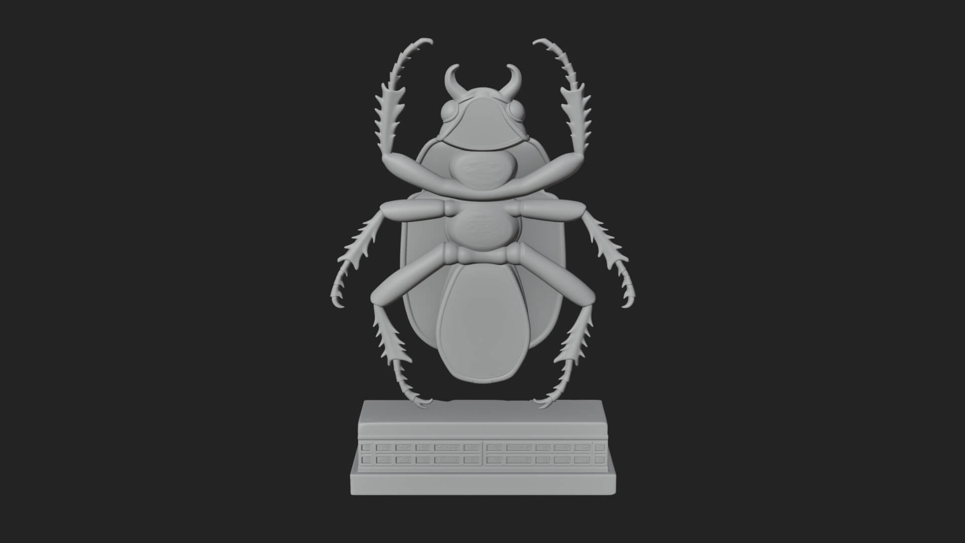 Egyptian Scarab Wall Plaque Design 16 3D Print Model 3D Model