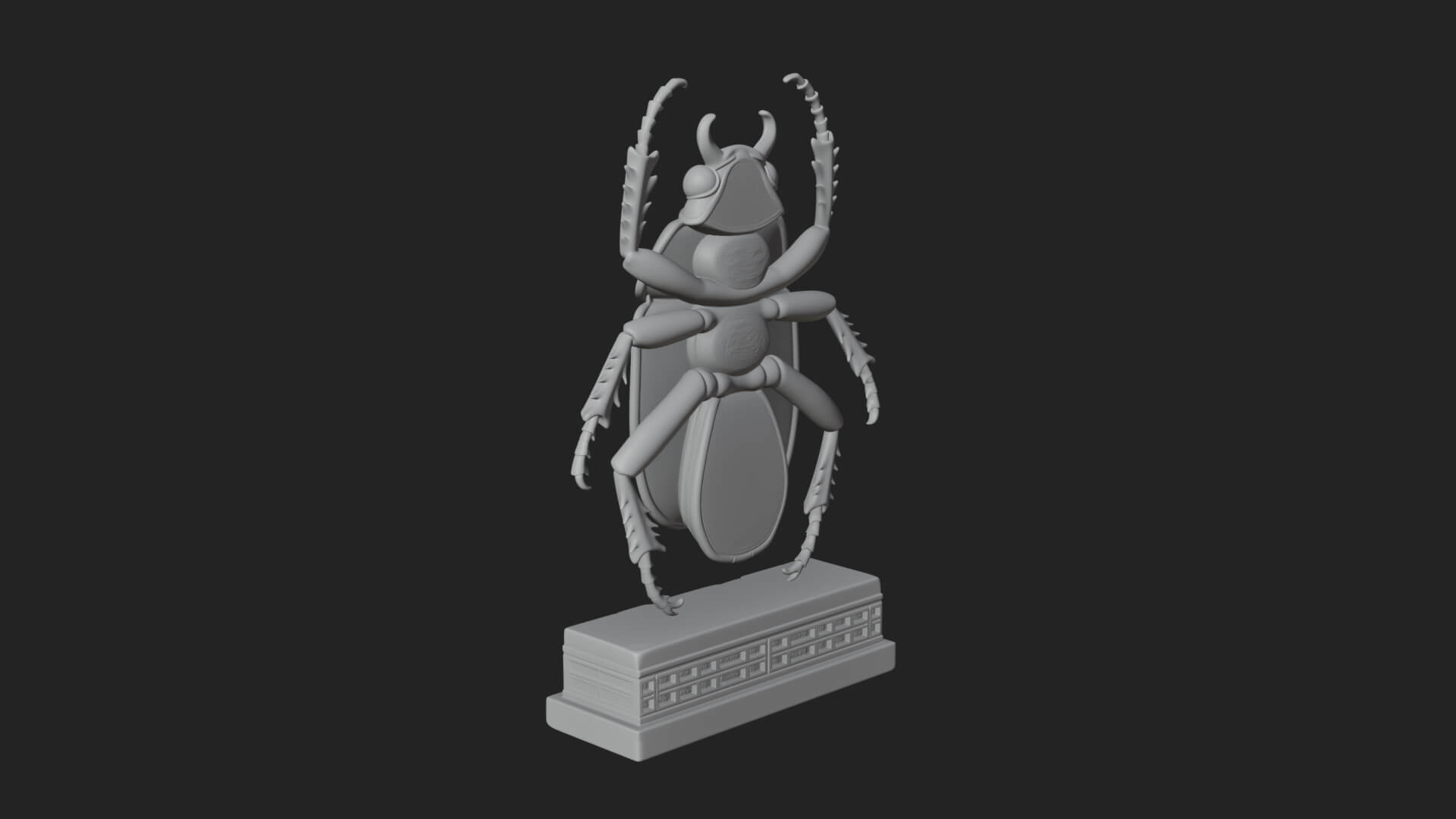 Egyptian Scarab Wall Plaque Design 16 3D Print Model 3D Model