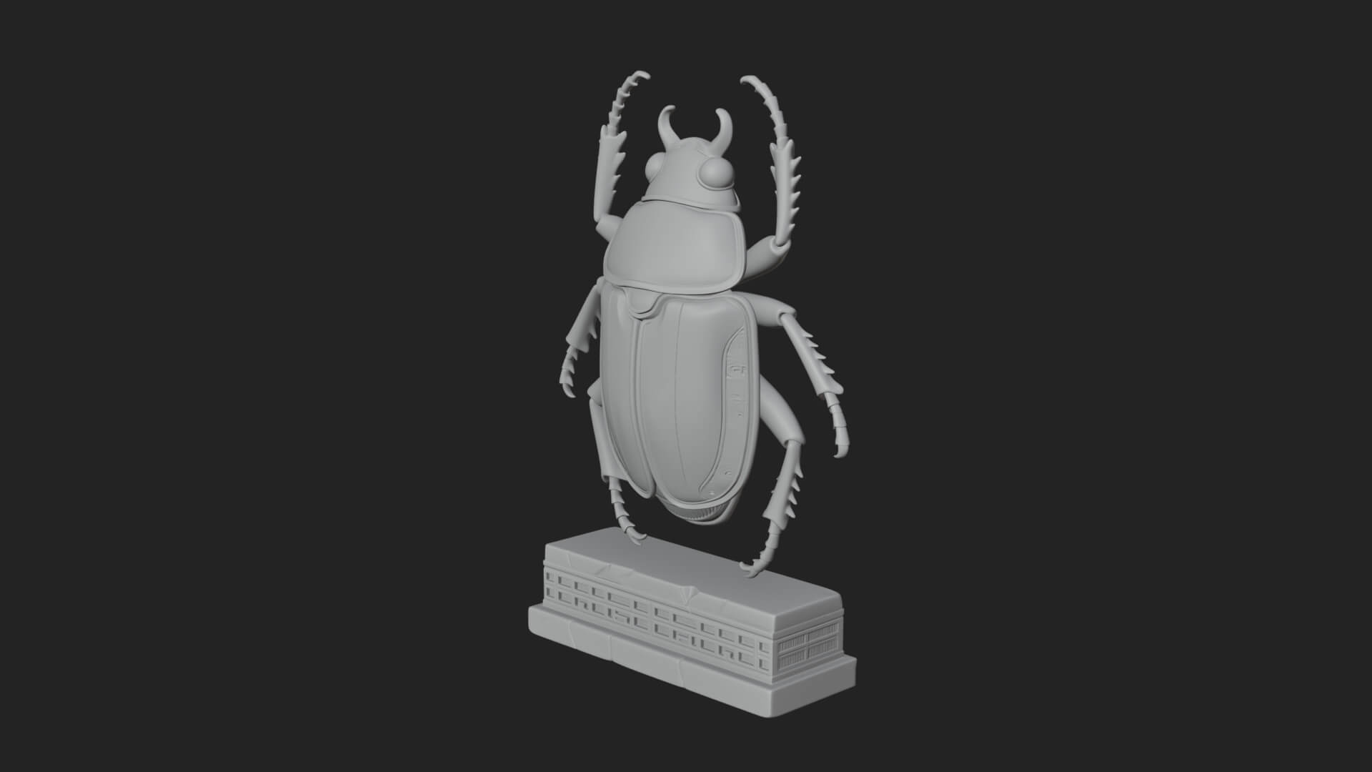 Egyptian Scarab Wall Plaque Design 16 3D Print Model 3D Model