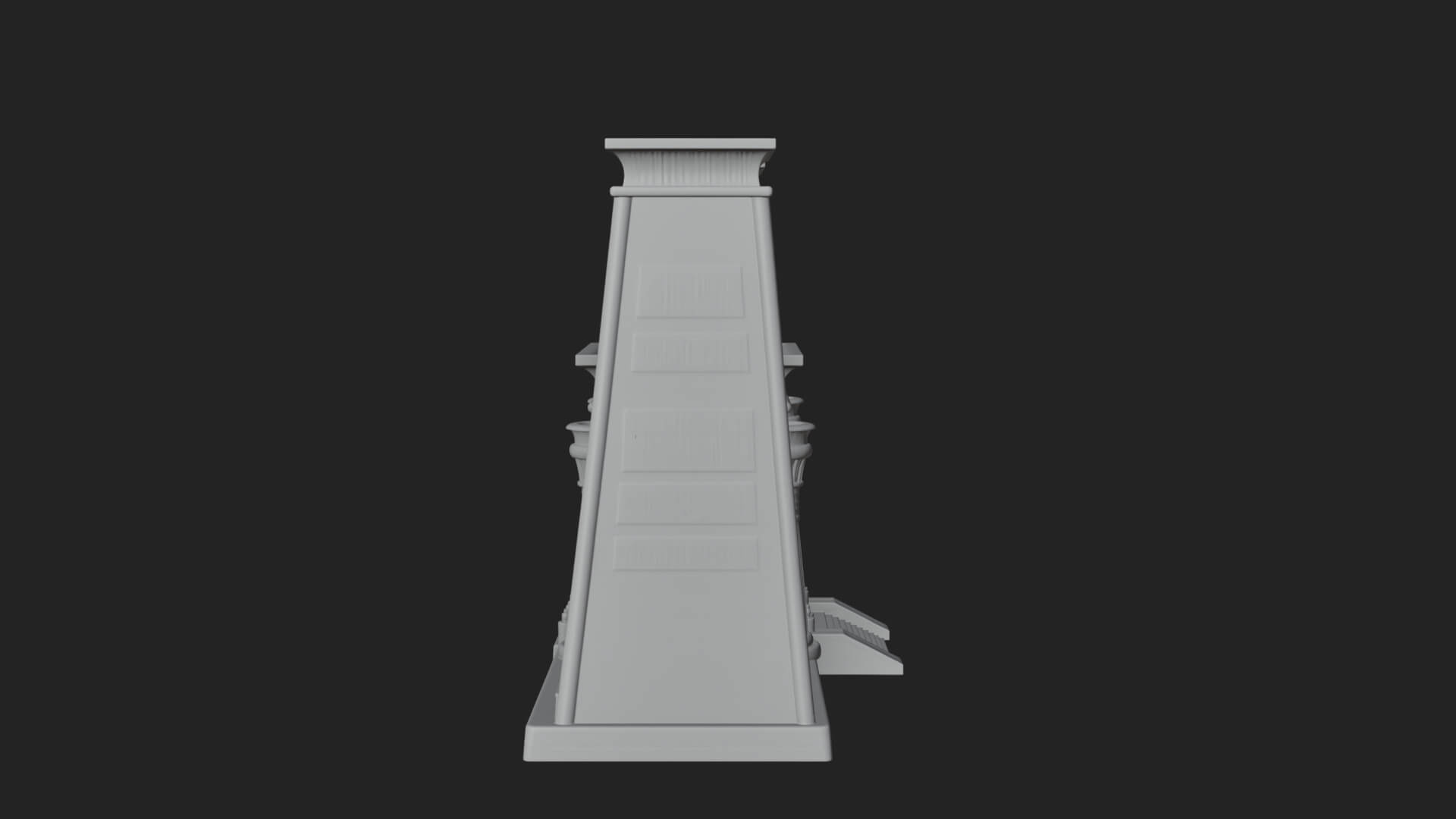 Egyptian Temple Gate Design 2 3D Print Model 3D Model