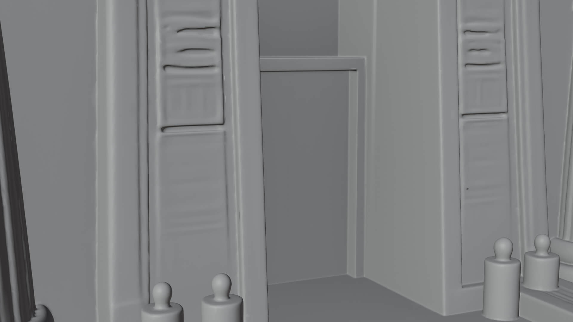 Egyptian Temple Gate Design 2 3D Print Model 3D Model