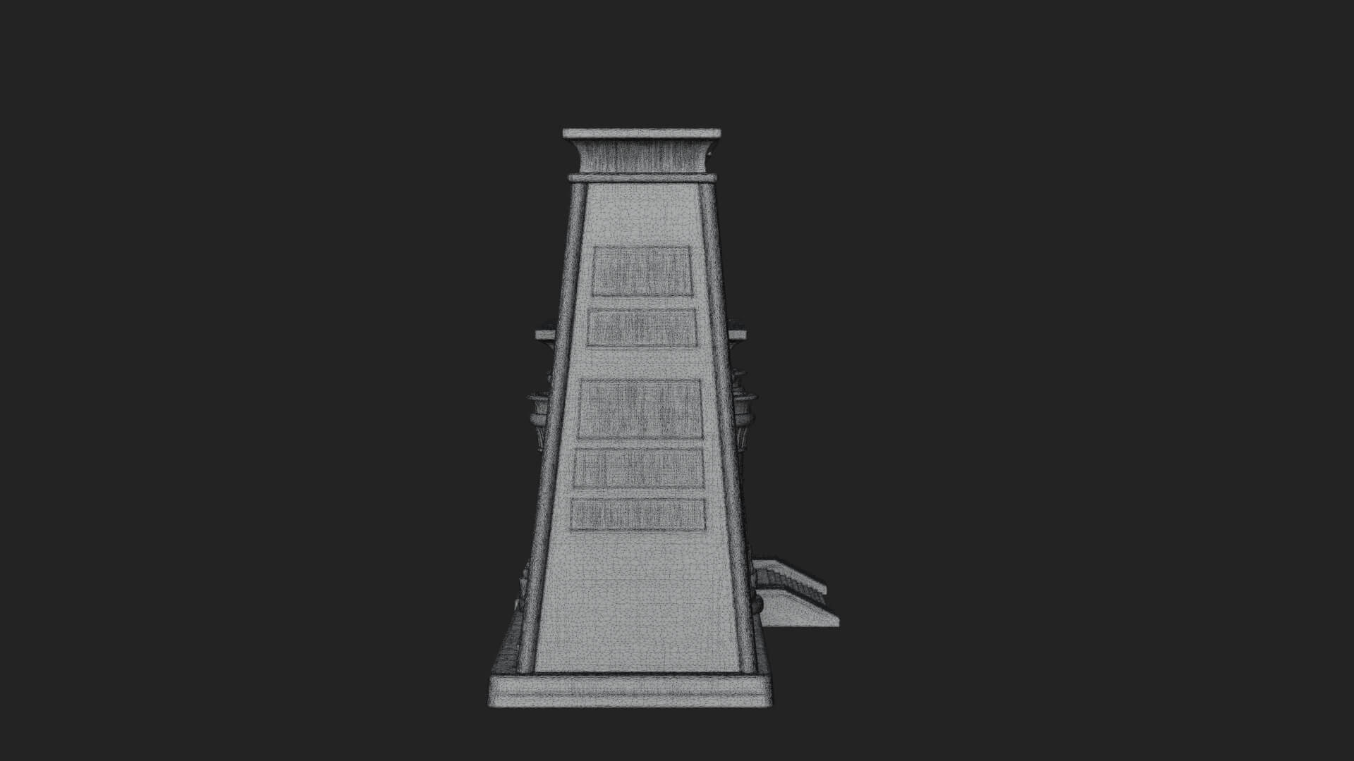 Egyptian Temple Gate Design 2 3D Print Model 3D Model