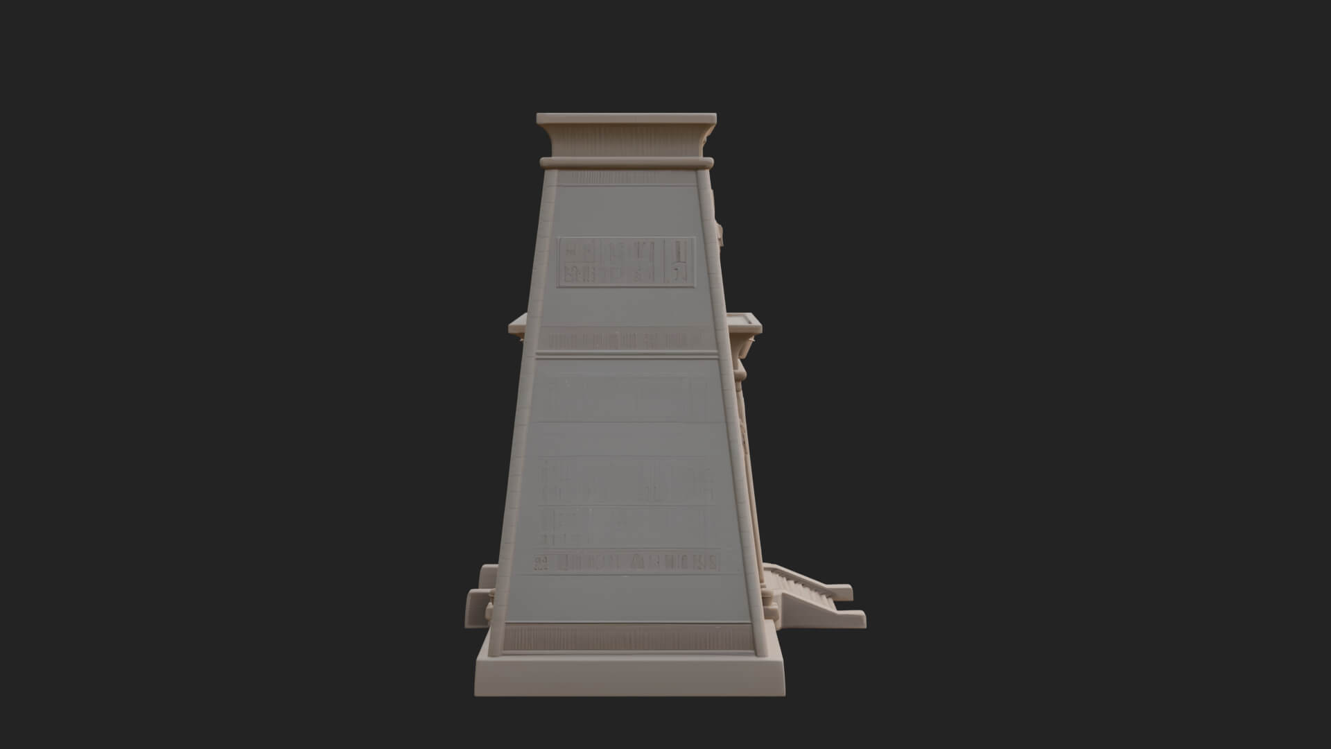 Egyptian Temple Gate Design 3 3D Print Model 3D Model