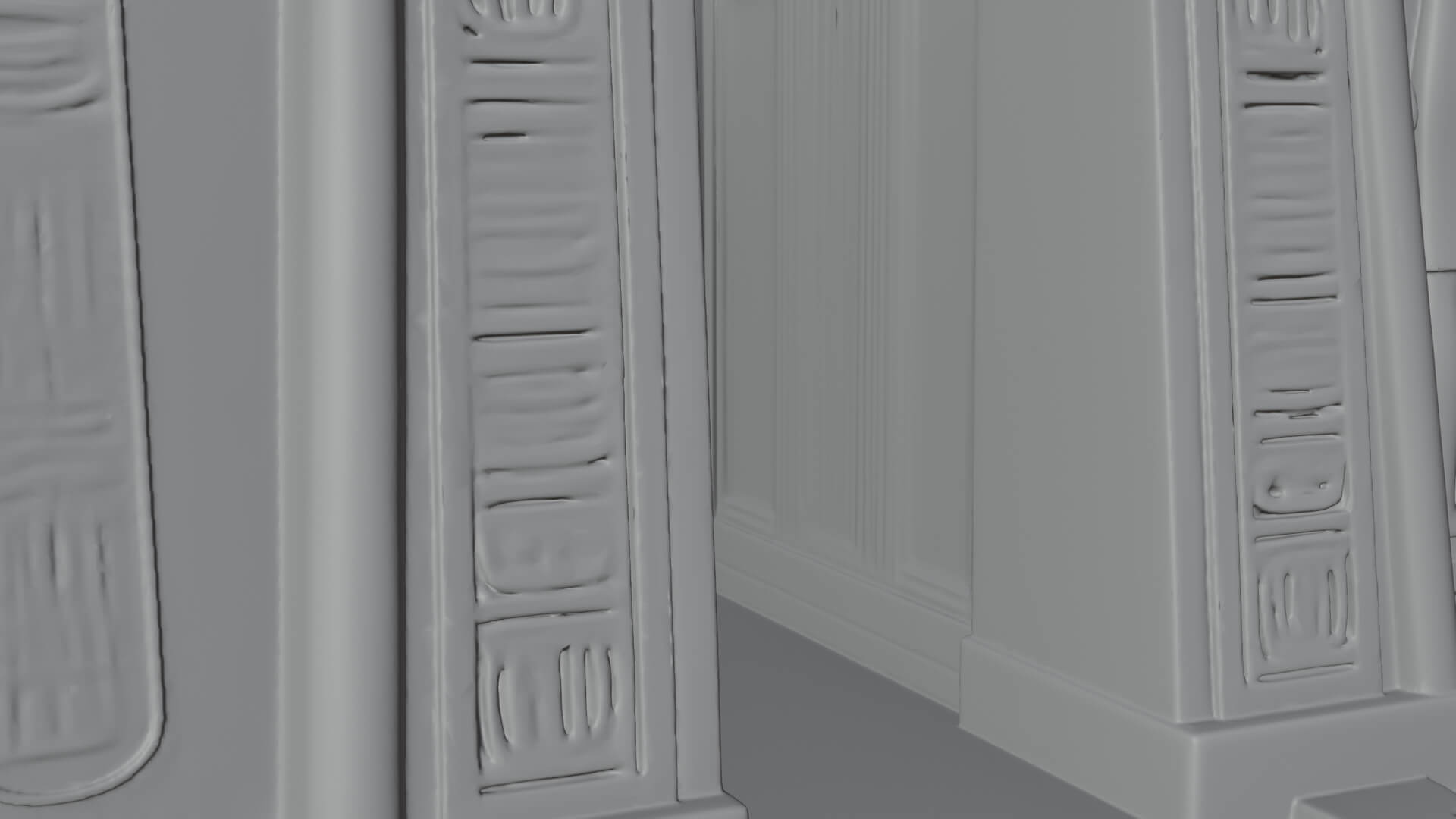 Egyptian Temple Gate Design 3 3D Print Model 3D Model