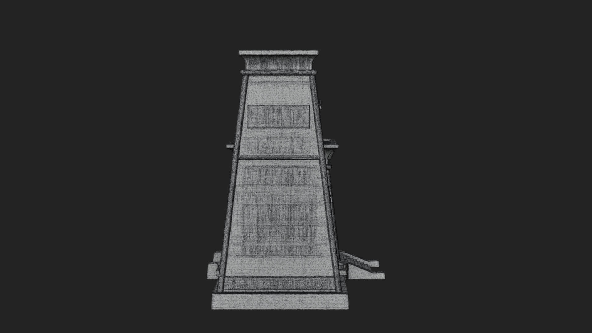 Egyptian Temple Gate Design 3 3D Print Model 3D Model