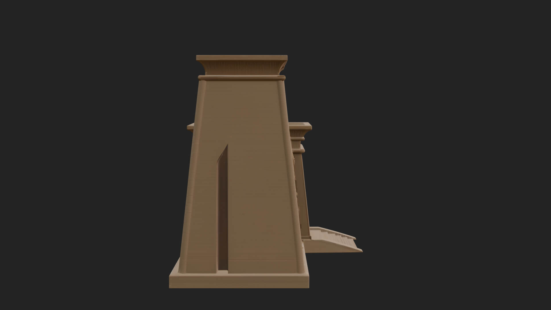 Egyptian Temple Gate Design 4 3D Print Model 3D Model