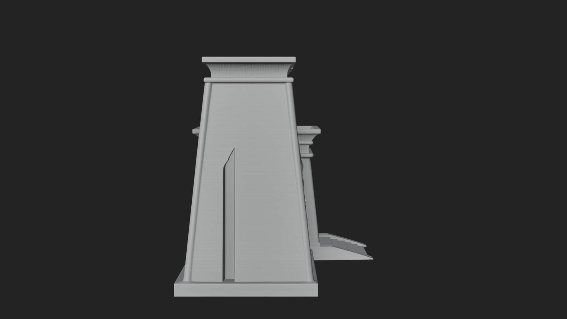 Egyptian Temple Gate Design 4 3D Print Model 3D Model