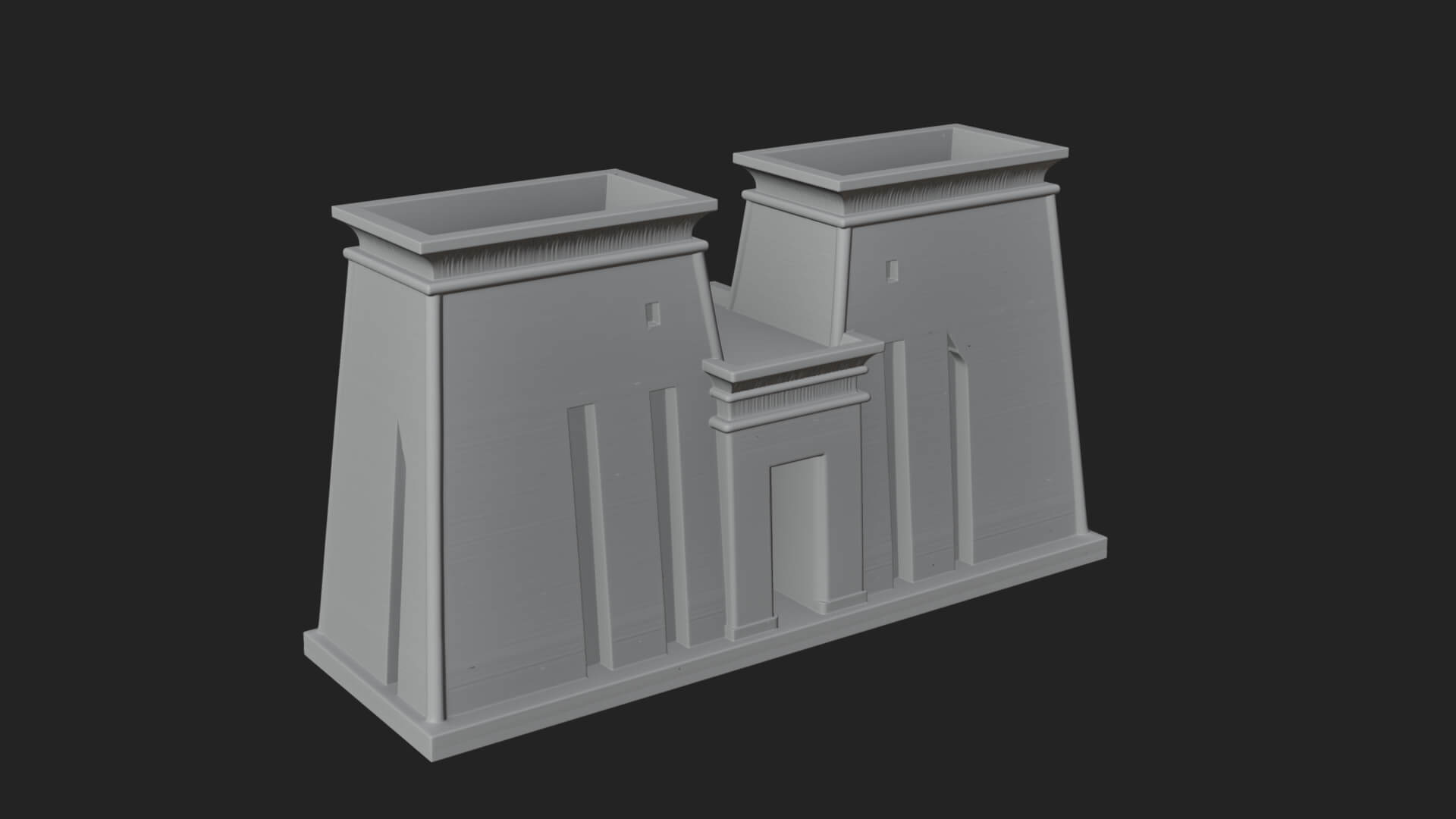 Egyptian Temple Gate Design 4 3D Print Model 3D Model