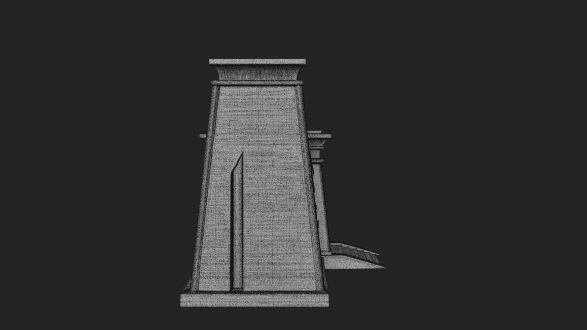 Egyptian Temple Gate Design 4 3D Print Model 3D Model