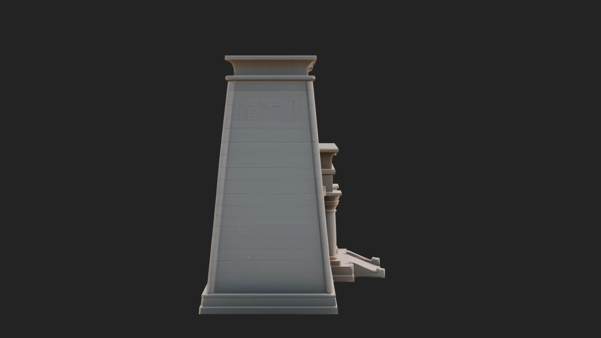 Egyptian Temple Gate Design 5 3D Print Model 3D Model