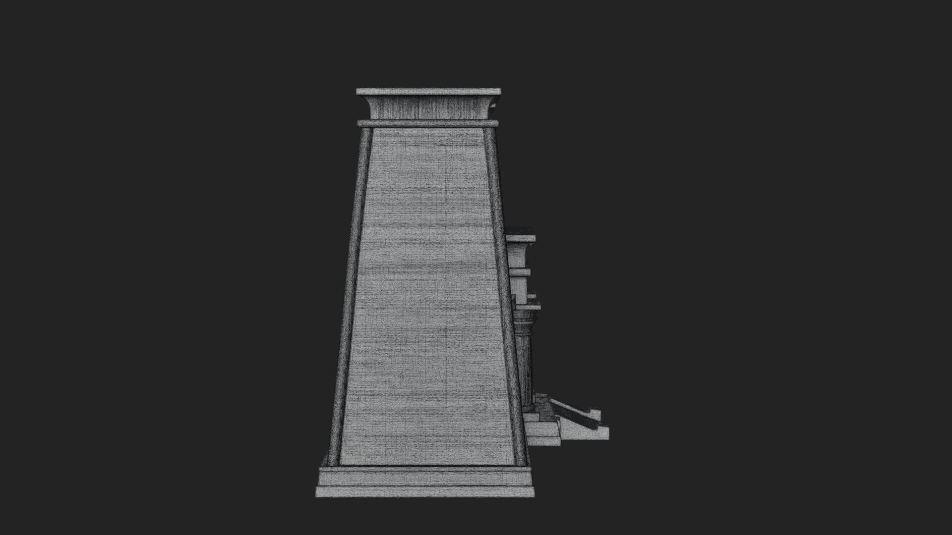 Egyptian Temple Gate Design 5 3D Print Model 3D Model