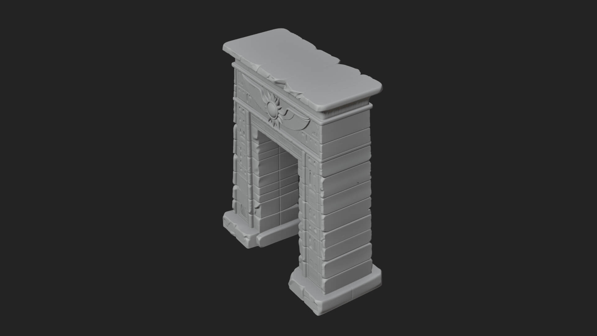 Egyptian Temple Gate Design 6 3D Print Model 3D Model