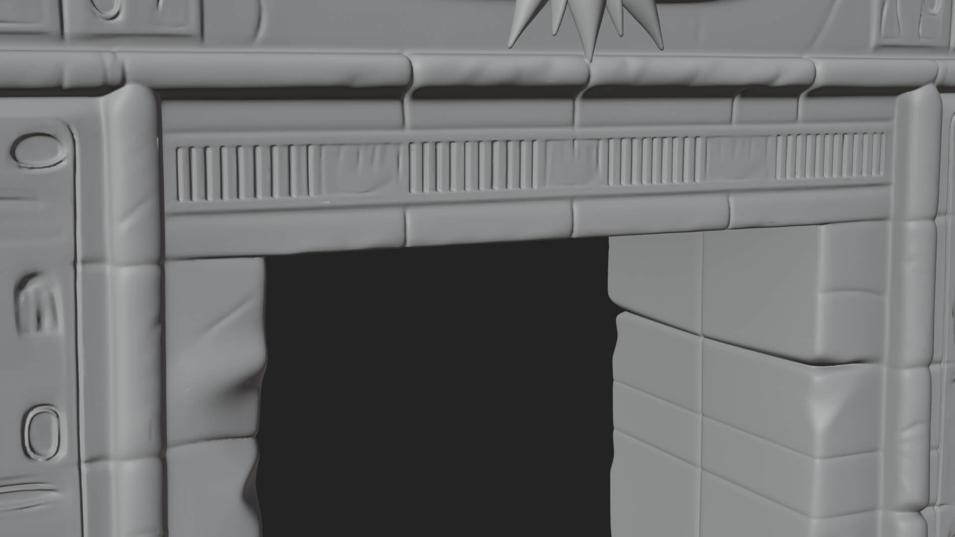Egyptian Temple Gate Design 6 3D Print Model 3D Model