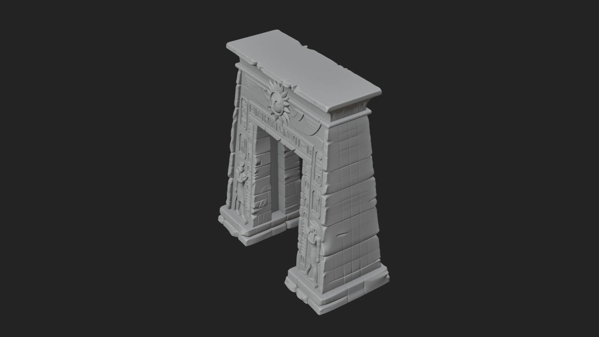 Egyptian Temple Gate Design 7 3D Print Model 3D Model
