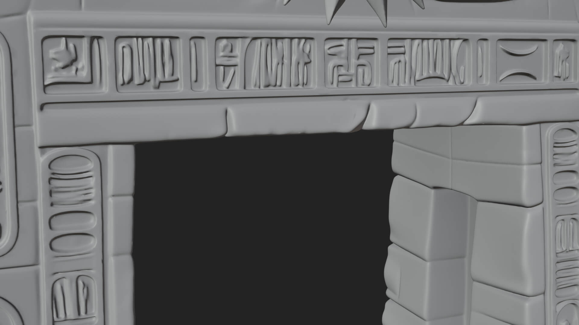 Egyptian Temple Gate Design 7 3D Print Model 3D Model