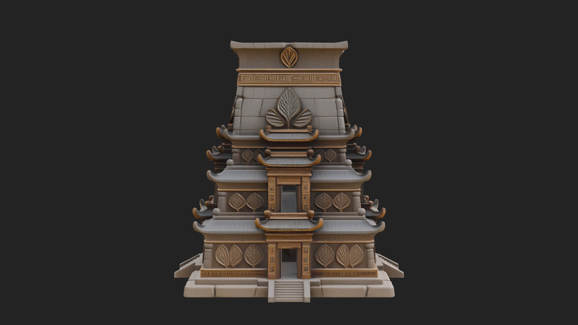 Egyptian Temple Pylon Design 2 3D Print Model 3D Model