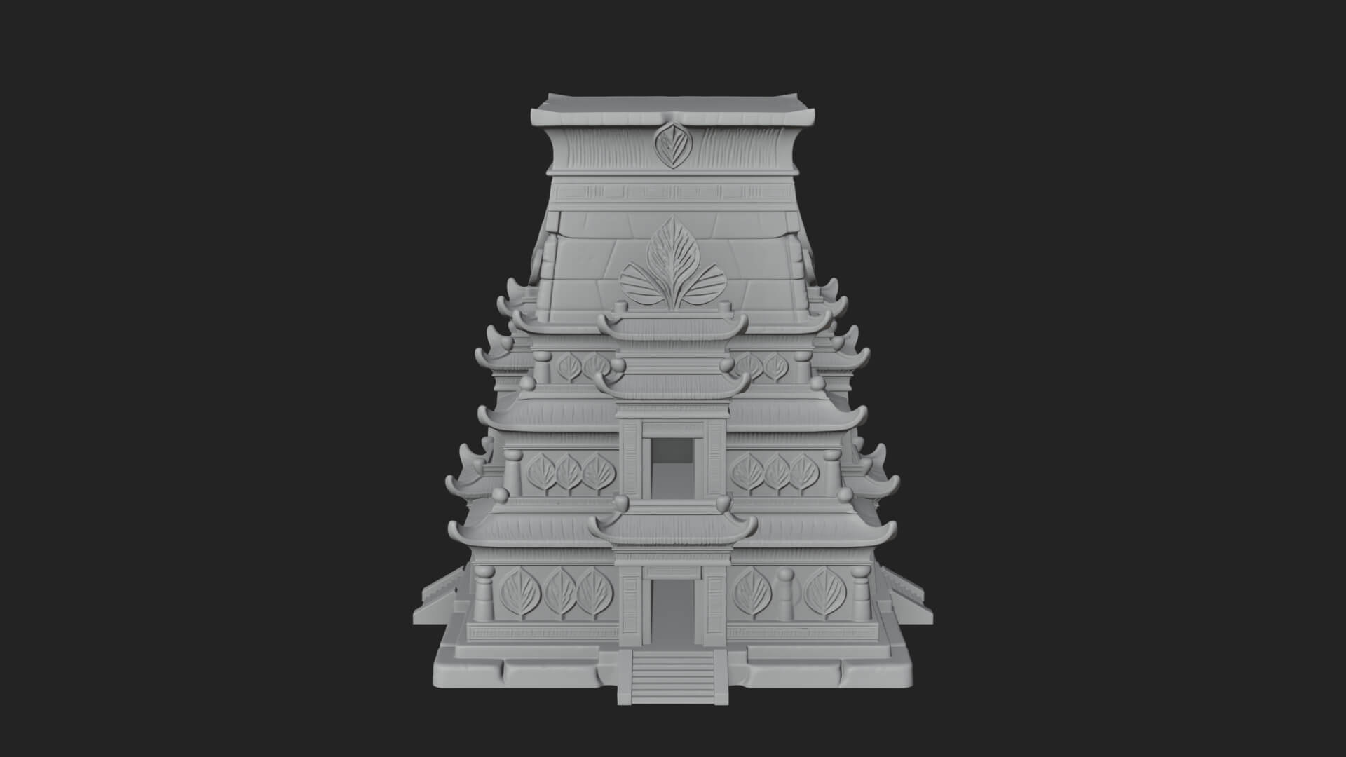 Egyptian Temple Pylon Design 2 3D Print Model 3D Model