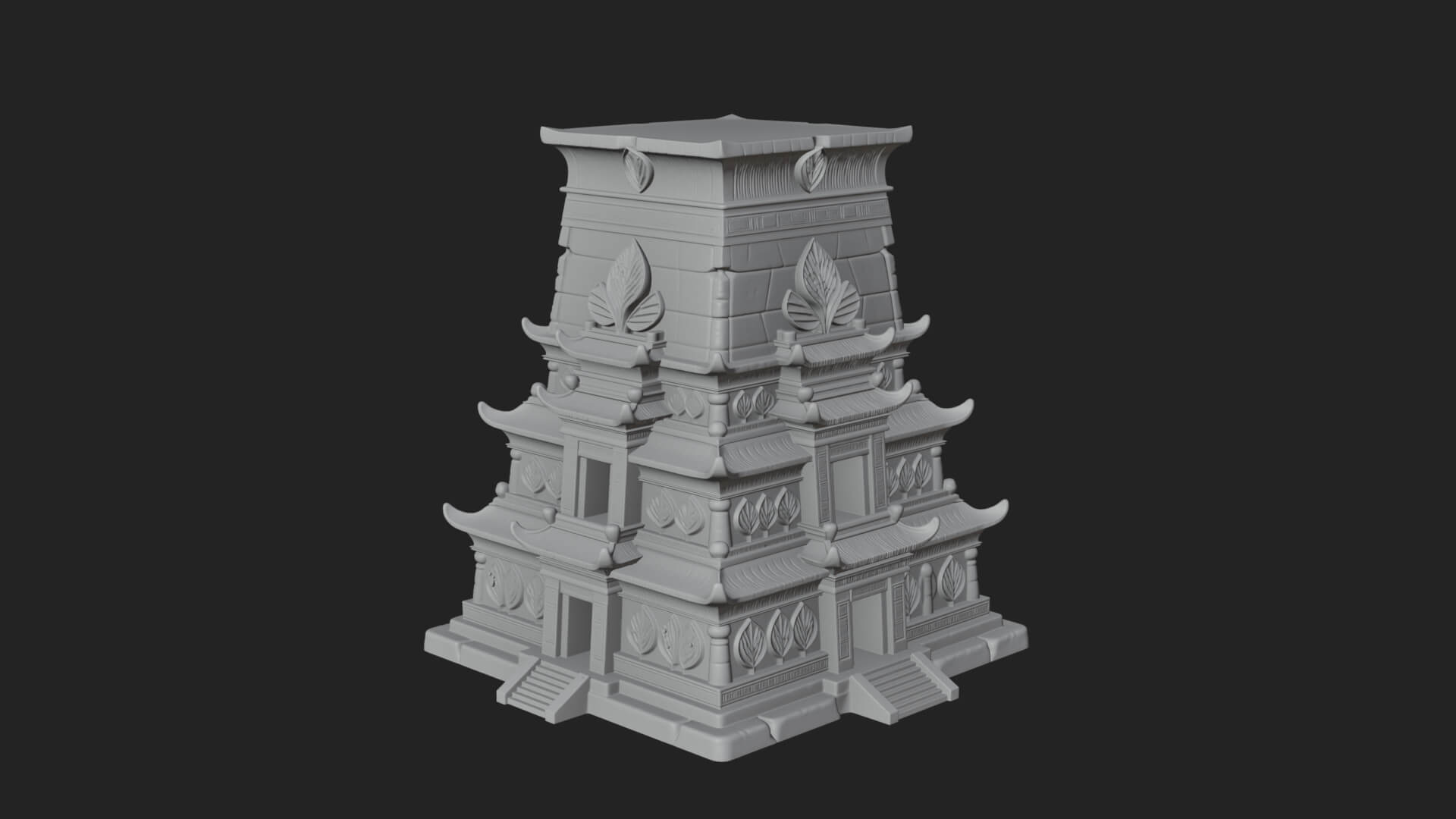 Egyptian Temple Pylon Design 2 3D Print Model 3D Model