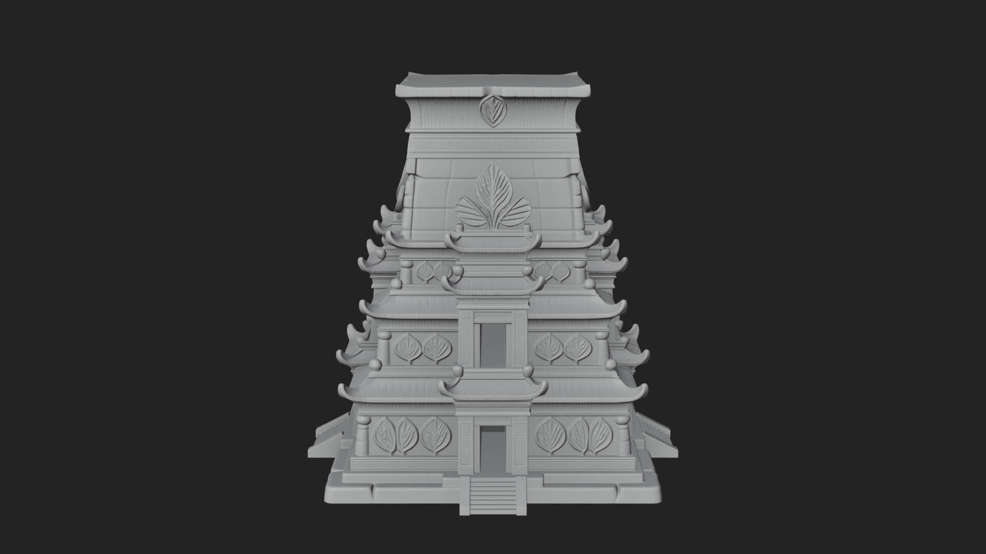 Egyptian Temple Pylon Design 2 3D Print Model 3D Model