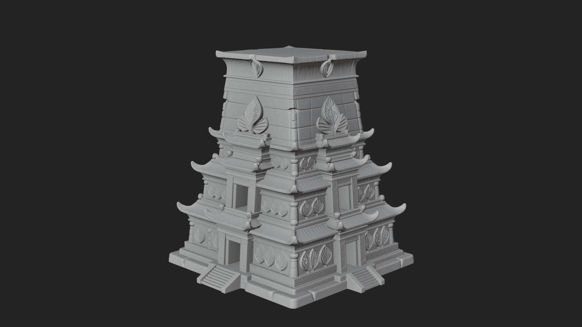 Egyptian Temple Pylon Design 2 3D Print Model 3D Model