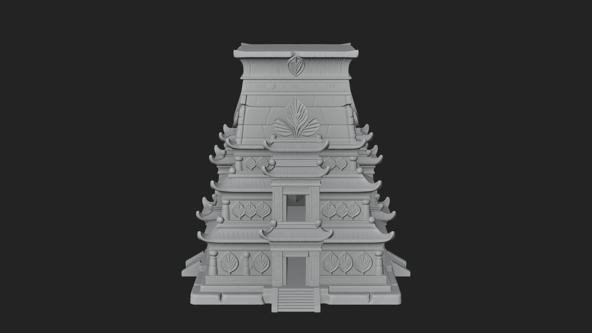 Egyptian Temple Pylon Design 2 3D Print Model 3D Model