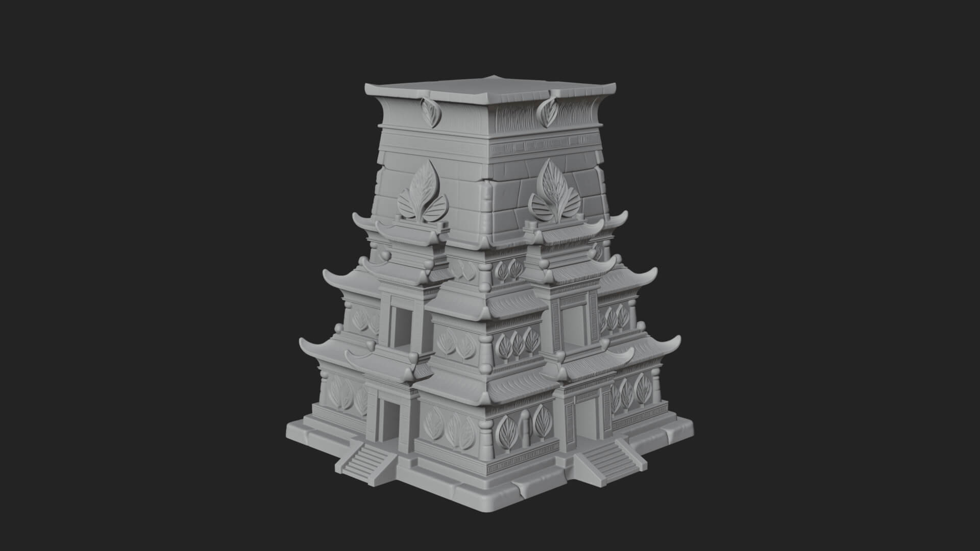 Egyptian Temple Pylon Design 2 3D Print Model 3D Model