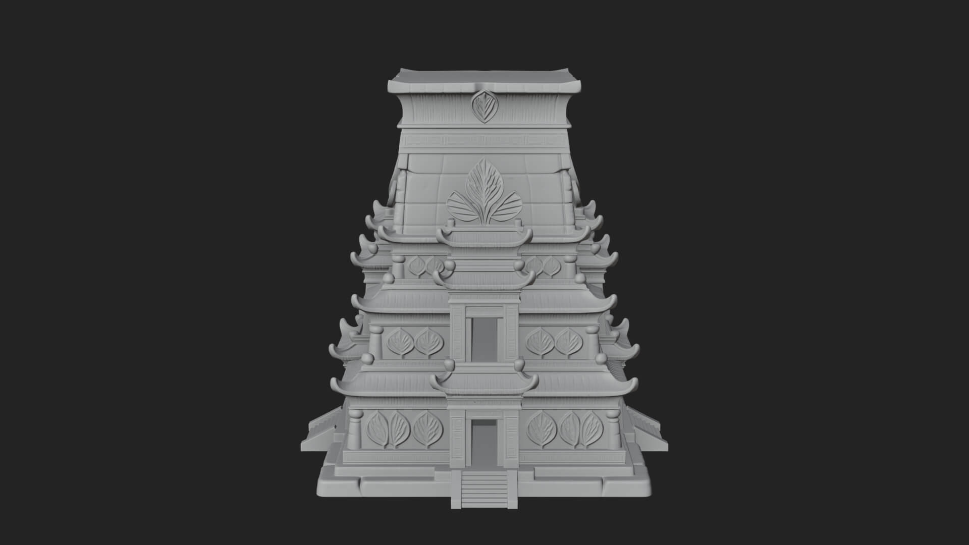 Egyptian Temple Pylon Design 2 3D Print Model 3D Model