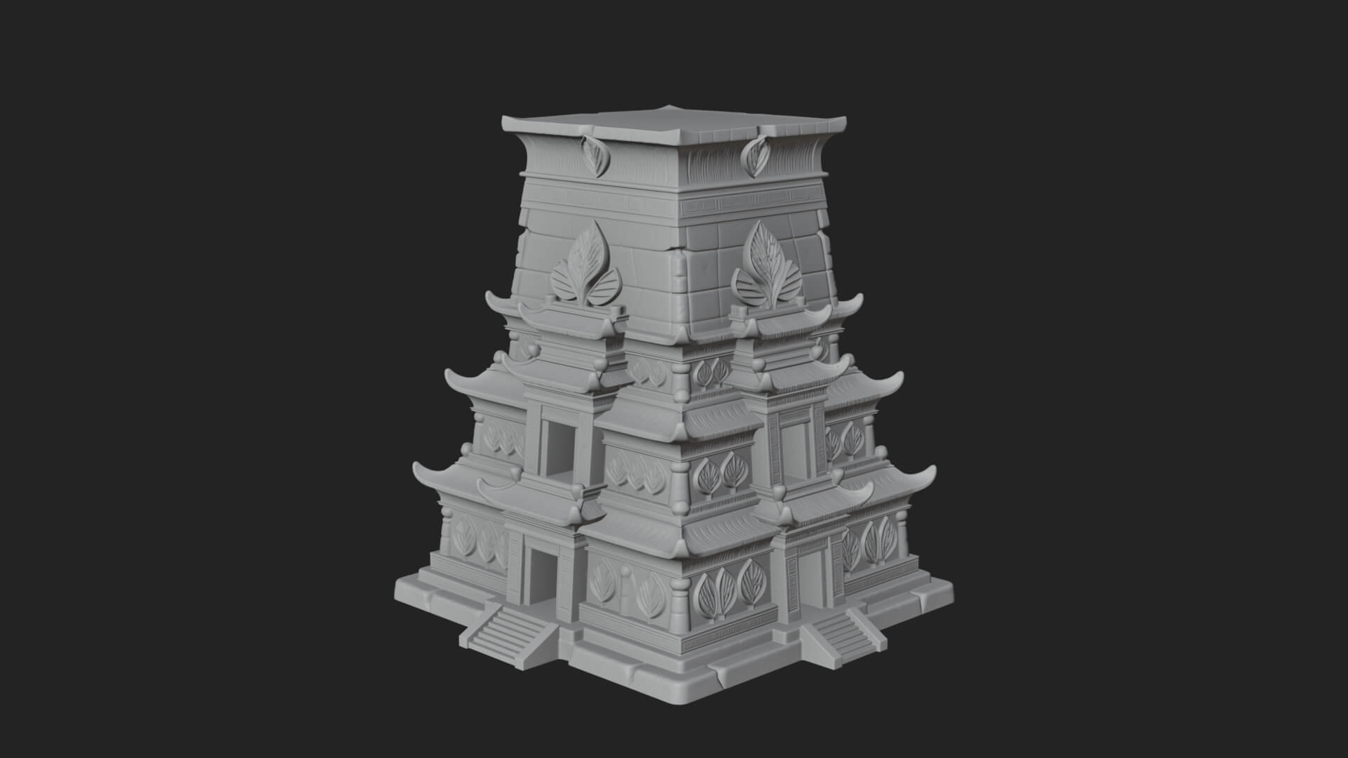 Egyptian Temple Pylon Design 2 3D Print Model 3D Model