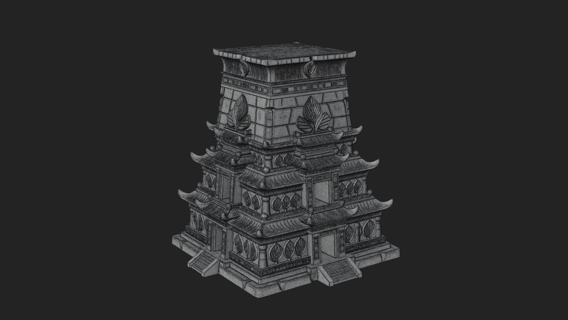 Egyptian Temple Pylon Design 2 3D Print Model 3D Model