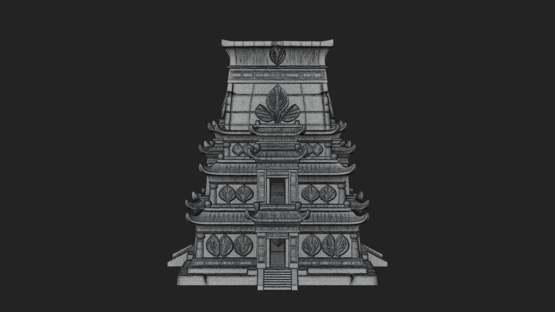 Egyptian Temple Pylon Design 2 3D Print Model 3D Model