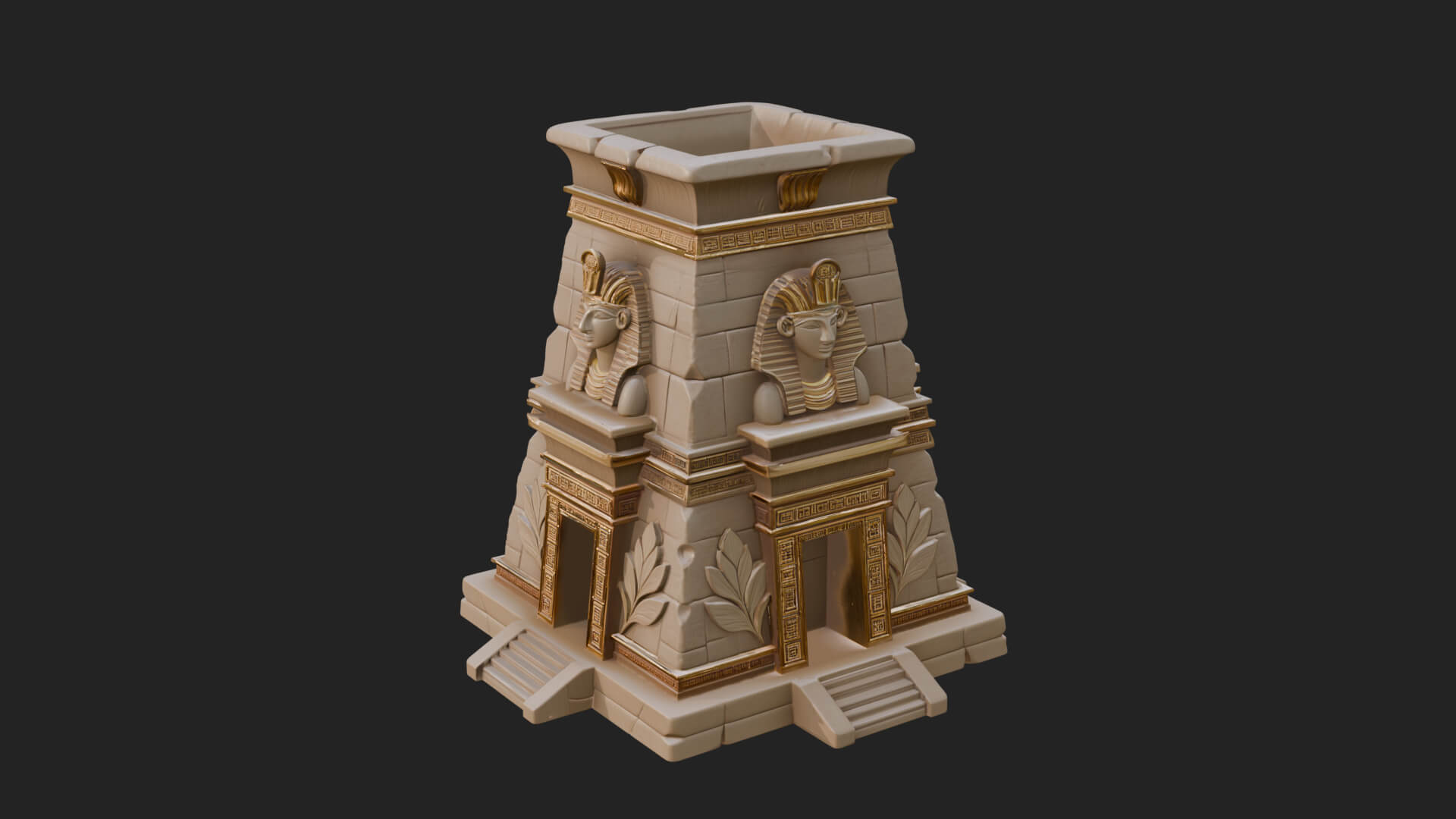 Egyptian Temple Pylon Design 3 3D Print Model 3D Model