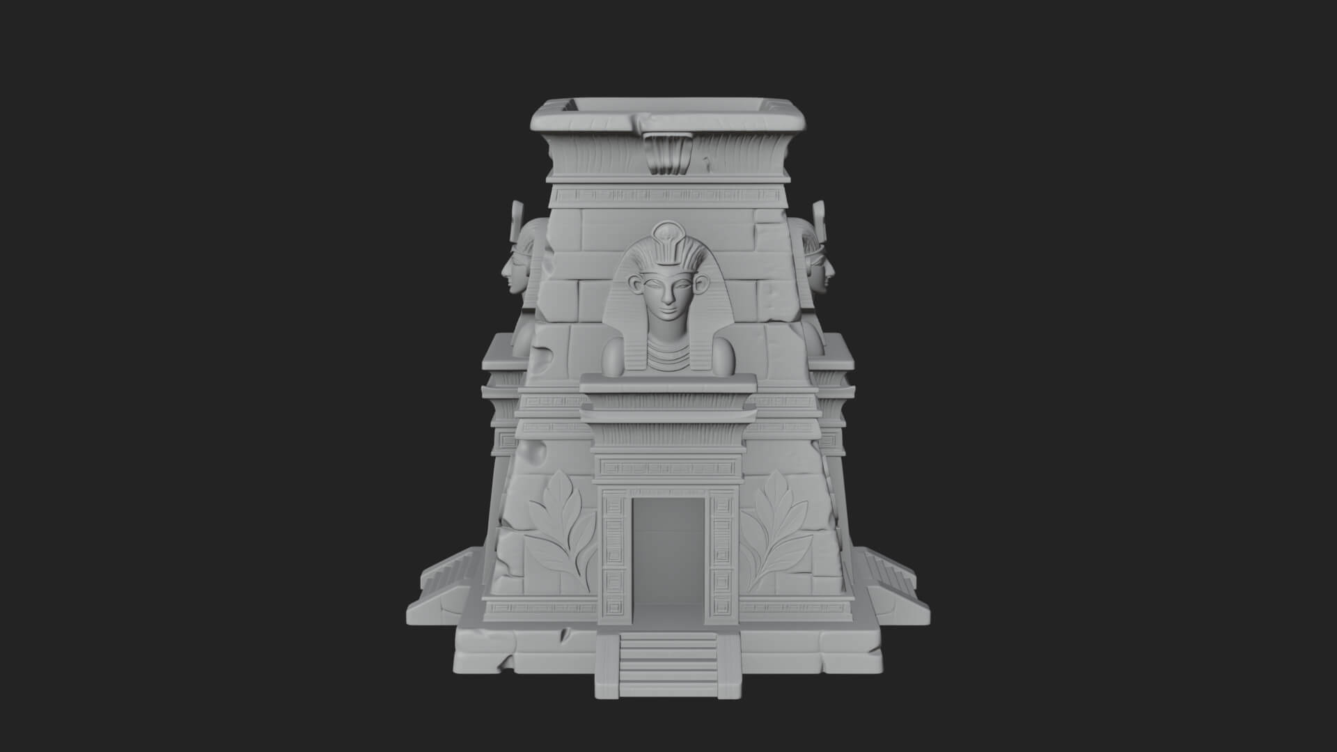 Egyptian Temple Pylon Design 3 3D Print Model 3D Model