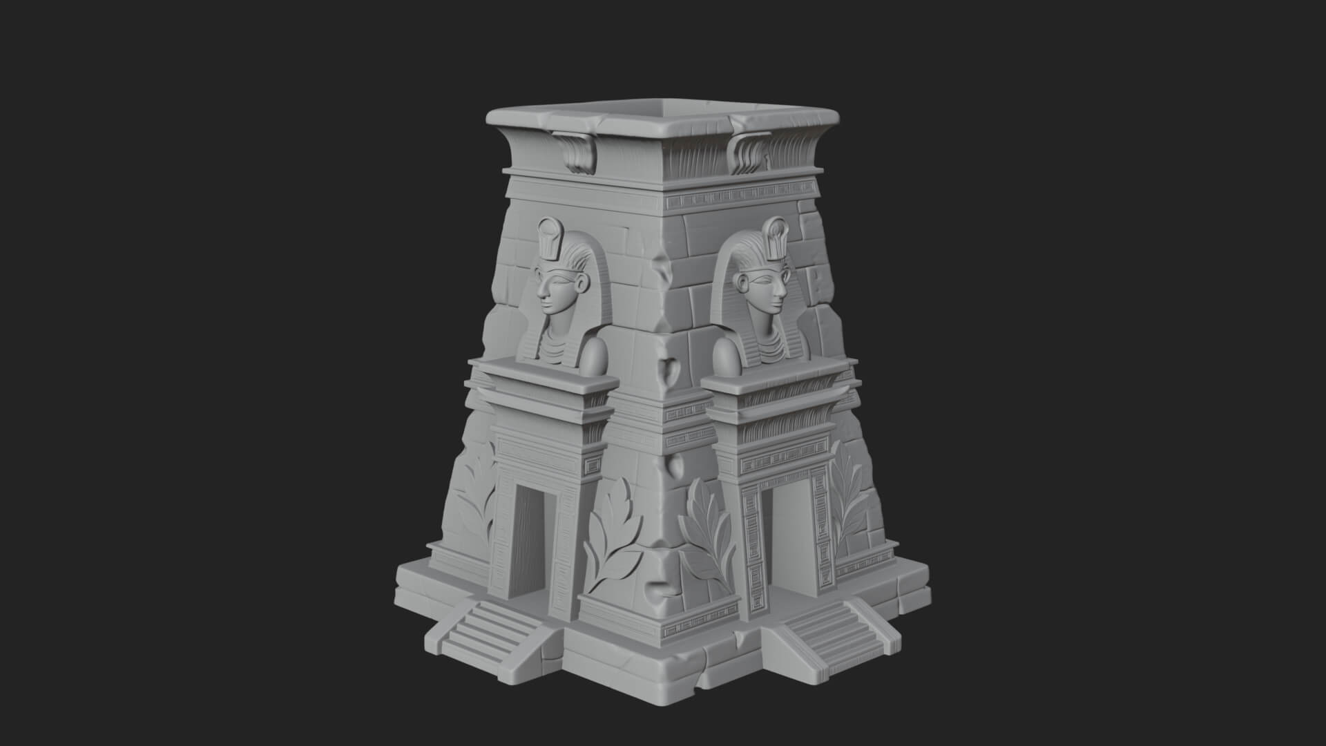 Egyptian Temple Pylon Design 3 3D Print Model 3D Model