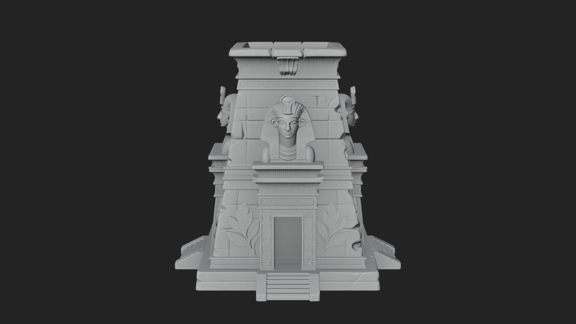 Egyptian Temple Pylon Design 3 3D Print Model 3D Model
