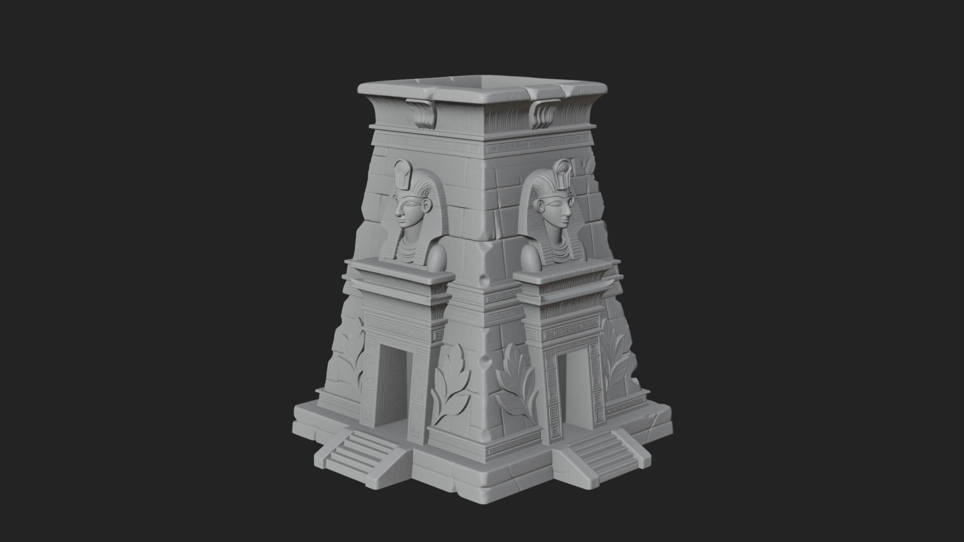 Egyptian Temple Pylon Design 3 3D Print Model 3D Model