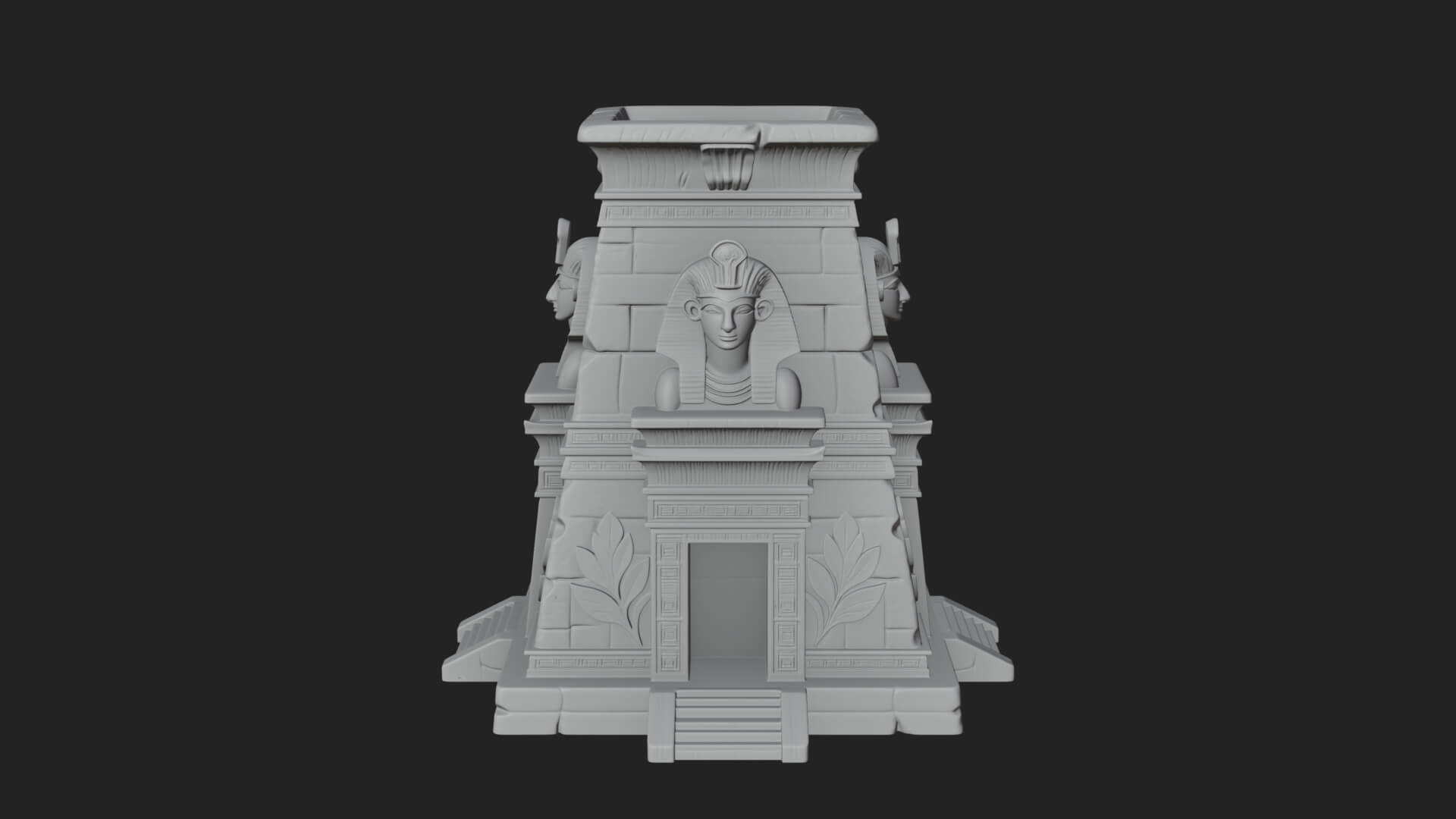 Egyptian Temple Pylon Design 3 3D Print Model 3D Model