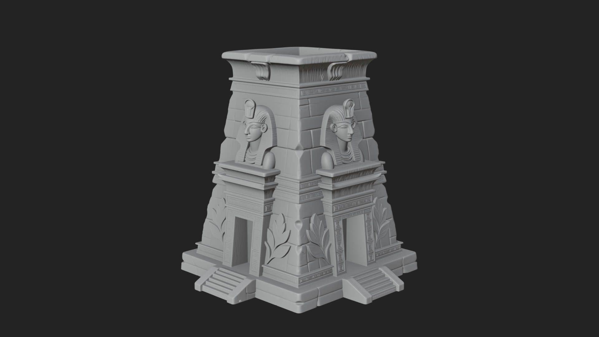 Egyptian Temple Pylon Design 3 3D Print Model 3D Model