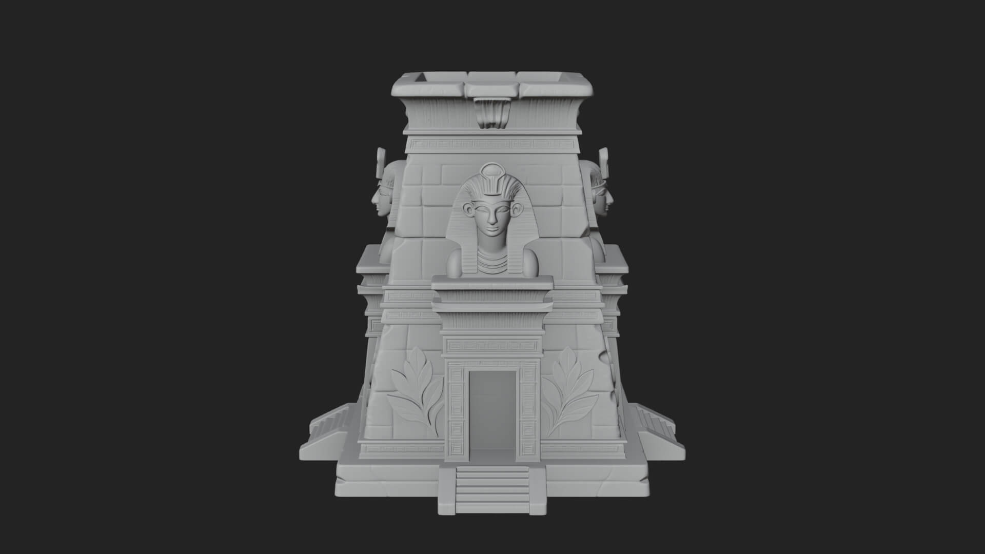Egyptian Temple Pylon Design 3 3D Print Model 3D Model